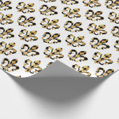 PixDezines fleur de lis/harlequin/black/goud Cadeaupapier (Hoek)
