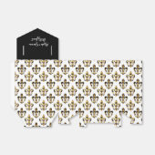 PixDezines fleur de lis/harlequin/zwart/goud Bedankdoosjes (Uitgevouwen)