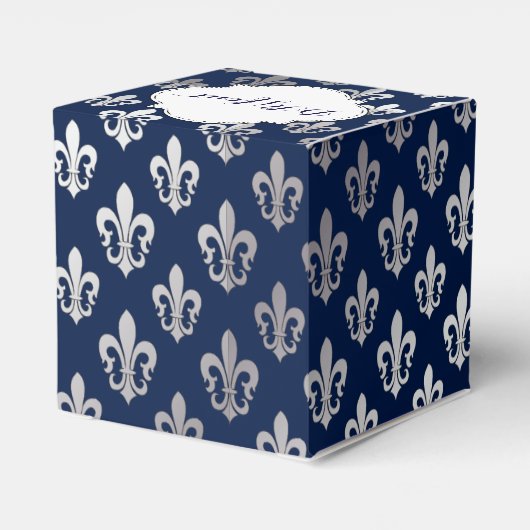 PixDezines fleur de lis silver Bedankdoosjes (Achterkant)