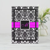 PixDezines Flora Damask/DIY color/neon roze Kaart (Staand voorkant)