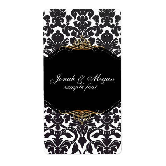 PixDezines Flora Damask/DIY kleur/wit Etiket (Voorkant)
