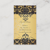 PixDezines FLORA DAMASK/FAUX PARCHMENT Visitekaartje (Achterkant)