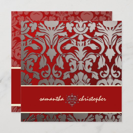 PixDezines Flora Damask Kaart (Voorkant / Achterkant)