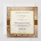 PixDezines  Flora Damask Monogram Kaart (Achterkant)