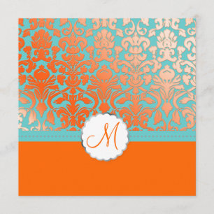 PixDezines Flora Damask/Oranje/diy background Kaart