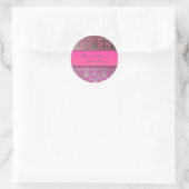 PixDezines Flora Damask Ronde Sticker (Tas)