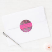 PixDezines Flora Damask Ronde Sticker (Envelop)