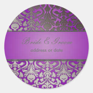 PixDezines Flora Damask Ronde Sticker