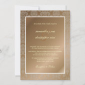 PixDezines Flora Damask Wedding Invitations Kaart (Achterkant)