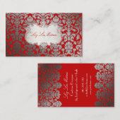 PixDezines flora damast/faux platina/diy kleur Visitekaartje (Voorkant / Achterkant)