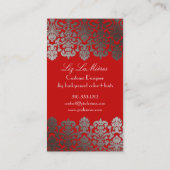 PixDezines flora damast/faux platina/diy kleur Visitekaartje (Achterkant)