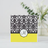 PixDezines flora demask/DIY kleuren/black+yellow Kaart (Staand voorkant)