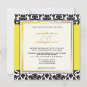 PixDezines flora demask/DIY kleuren/black+yellow Kaart (Achterkant)