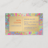 PixDezines Floral Boho Visitekaartje (Achterkant)