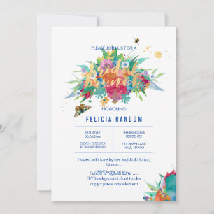 PixDezines Floral Bridal Brunch/DIY Background Kaart