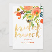 PixDezines Floral Bruids Brunch/DIY Achtergrond Kaart (Voorkant)
