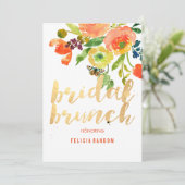 PixDezines Floral Bruids Brunch/DIY Achtergrond Kaart (Staand voorkant)
