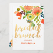 PixDezines Floral Bruids Brunch/DIY Achtergrond Kaart (Voorkant / Achterkant)