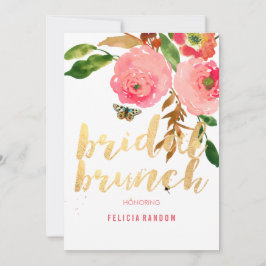 PixDezines Floral Bruids Brunch/DIY Achtergrond Kaart