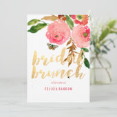 PixDezines Floral Bruids Brunch/DIY Achtergrond Kaart (Staand voorkant)