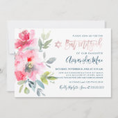 PixDezines Floral Waterverf Bat Mitzvah, Ombre Kaart (Voorkant)