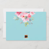 PixDezines Floral Waterverf Bat Mitzvah, Ombre Kaart (Achterkant)