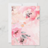 PixDEzines Floral Waterverf Blush Peonies Mitzvah Kaart (Achterkant)
