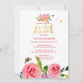 PixDezines Floral Waterverf Bridal Brunch/DIY Kaart (Achterkant)