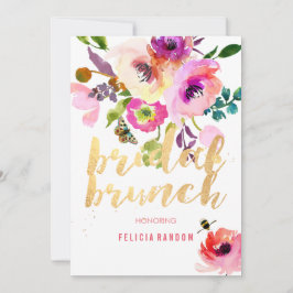 PixDezines Floral Waterverf Bruidsbrunch/DIY Kaart
