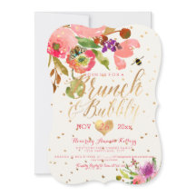 PixDezines Floral Waterverf Brunch+Bubble