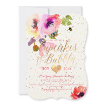 PixDezines Floral Waterverf Cupcakes+Bubble