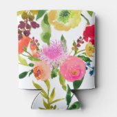 PixDezines Floral Waterverf/DIY achtergrond Blikjeskoeler (Achterkant)