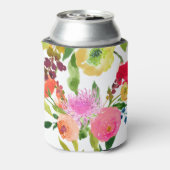 PixDezines Floral Waterverf/DIY achtergrond Blikjeskoeler (Blikje Achterkant)