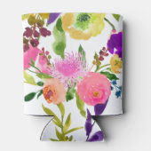 PixDezines Floral Waterverf/DIY achtergrond Blikjeskoeler (Achterkant)