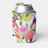 PixDezines Floral Waterverf/DIY achtergrond Blikjeskoeler (Blikje Achterkant)