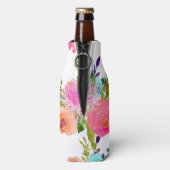 PixDezines Floral Waterverf/DIY achtergrond Flesjeskoeler (Fles Achterkant)