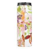 PixDezines Floral Waterverf/DIY achtergrond Thermosbeker (Achterkant)