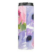 PixDezines Floral Waterverf/DIY achtergrond Thermosbeker (Achterkant)