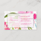 PixDezines Floral Waterverf/May Flowe/Gold Species Visitekaartje (Achterkant)