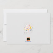 PixDezines Floral Waterverf Mitzvah, Blush Cream Kaart (Achterkant)