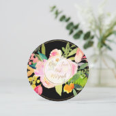 PixDezines Floral Waterverf/Peonies/Bat Mitzvah Kaart (Staand voorkant)