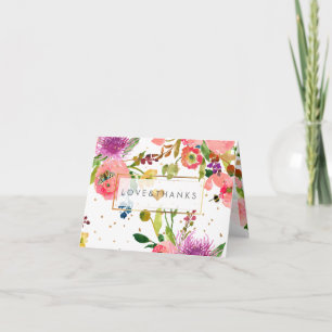 PixDezines Floral Waterverf/Ranunculus/Dank u Bedankkaart