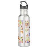 PixDezines Floral/Waterverf/Ranunculus Waterfles (Achterkant)