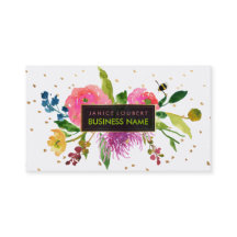 PixDezines Floral Waterverf/Referral-Kaarten