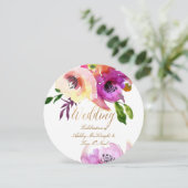 PixDezines Floral/Waterverf/Rozen Kaart (Staand voorkant)