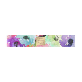 PixDezines Floral/Waterverf/Rozen Uitnodigingen Wikkel