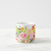 PixDezines Floral Waterverf/Spring Bouquet Espresso Kop (Voorkant)