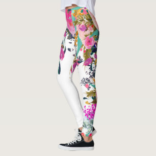 PixDezines Floral Waterverf/Spring Bouquet Leggings