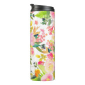 PixDezines Floral/Waterverf/Spring Bouquet Thermosbeker (Geroteerd rechts)