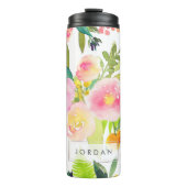 PixDezines Floral/Waterverf/Spring Bouquet Thermosbeker (Voorkant)
